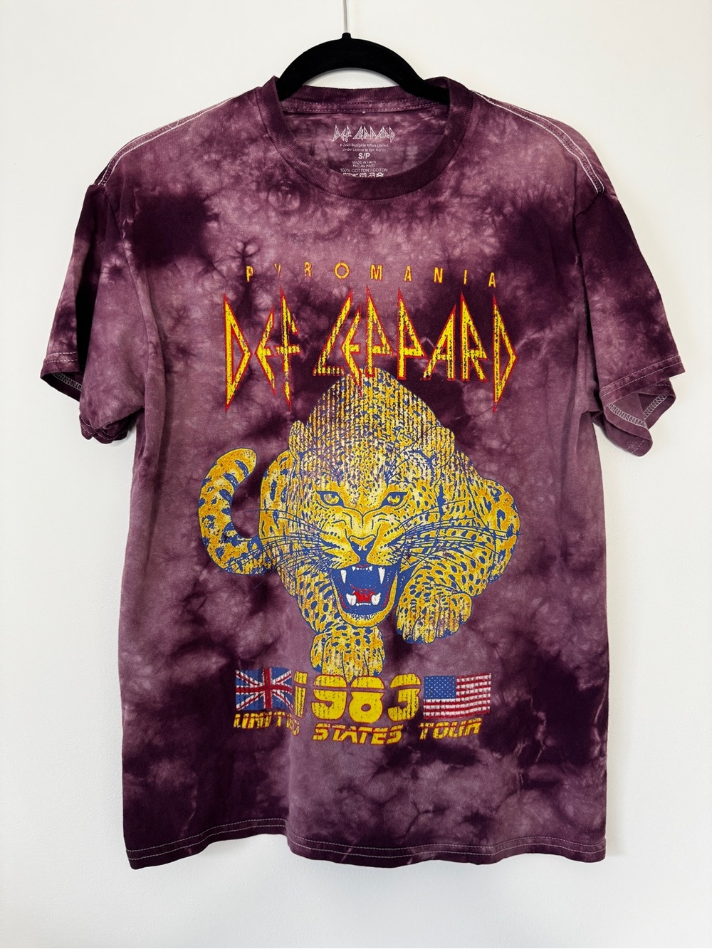 Def Leppard Band Tee Concert Tour TShirt Short Sleeve Top 100% Cotton Sz S